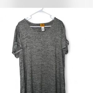 Ruby Rd. Green and White Short Sleeve Top